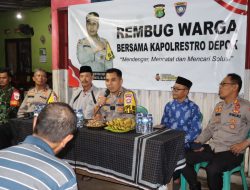 PLH Kapolres Metro Depok Gelar Rembug Warga Dengan Tema “Mendengar, Mencatat dan Mencari Solusi”.