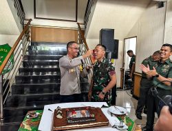 Kapolres Metro Jakarta Timur Berikan Kejutan HUT TNI ke-79 ke Kodim 0505/JT, Wujud Sinergitas TNI-Polri