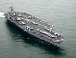 Gunakan Hak Lintas Transit, Kapal Induk AS USS Nimitz Lintasi Selat Malaka