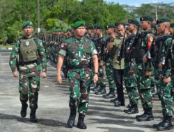 Dandim 1710/Mimika Hadiri Upacara Serah Terima Satgas Pam Obvitnas PT. Freeport Indonesia