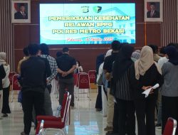 Polres Metro Bekasi Gelar Tes Kesehatan Rekrutmen Relawan SPPG Itwasum dan Cibatu
