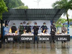 Dukung Asta Cita Presiden, Bea Cukai Tanjung Balai Karimun Musnahkan 350 Ribu Batang Rokok Ilegal