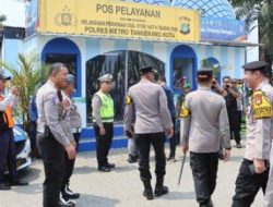 Pejabat Utama Polda Metro Jaya Cek Pos Pelayanan Tol Jakarta–Merak, Pastikan Arus Mudik Aman dan Lancar