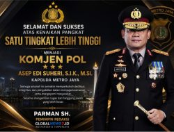 Selamat dan Sukses untuk Komjen Pol. Asep Edi Suheri atas Kenaikan Pangkat Satu Tingkat