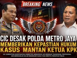 CIC Desak Polda Metro Jaya Memberikan Kepastian Hukum Kasus Mantan Ketua KPK