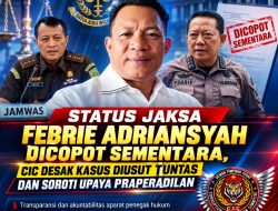 Status Jaksa Febrie Adriansyah Dicopot Sementara,CIC Desak Kasus Diusut Tuntas dan Soroti Upaya Praperadilan