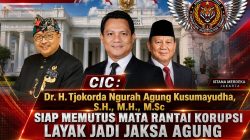 CIC : Dr. H. Tjokorda Ngurah Agung Kusumayudha, S.H., M.H., M.Sc ,Siap Memutus Mata Rantai Korupsi Layak Jadi Jaksa Agung