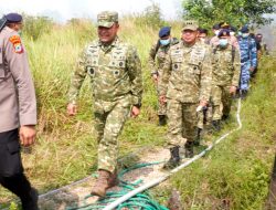 Komandan Lanud Sjamsudin Noor Dampingi Pangkodau II Tinjau Langsung Penanggulangan Karhutla di Kalimantan Selatan