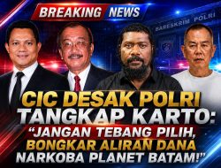 CIC Desak Polri Tangkap Karto: “Jangan Tebang Pilih, Bongkar Aliran Dana Narkoba Planet Batam!”