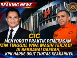 Efek Jera OTT Minim, CIC: Praktik Kotor di Imigrasi Masih Berlanjut!