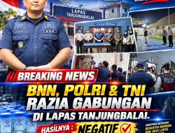 BNN,POLRI & TNI Razia gabungan di Lapas Tanjungbalai.Hasilnya : Negatif