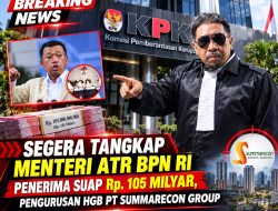 Ketua Umum DPP LSM KAKI, Ganda Sirait, SH , MH, menyerukan kepada KPK RI segera menangkap Menteri ATR/ BPN RI: Nurson Wahid