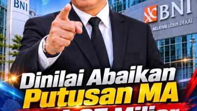 Dinilai Abaikan Putusan MA Rp4,25 Miliar, CIC Desak APH Tindak BNI
