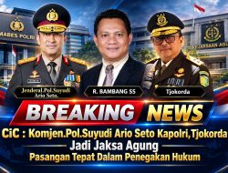 CiC : Jenderal.Pol.Suyudi Ario Seto Kapolri,Tjokorda Jadi Jaksa Agung Pasangan Maut Penegakan Hukum