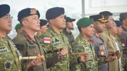 Upacara HUT ke-81 TNI di Timika Berlangsung Khidmat