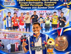 Yusril Mahendra, Putra Terbaik Sungai Geringging, Sumbang Medali Perunggu Teqball Porprov XVI Sumbar 2026