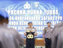 Wakapolri Pimpin Upacara Purna Tugas FPU 7 Minusca, 140 Personel Terima Penghargaan